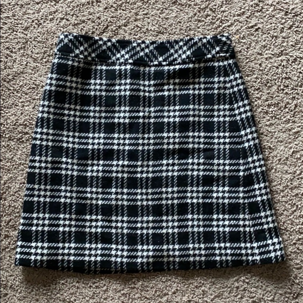 J. Crew black and white skirt